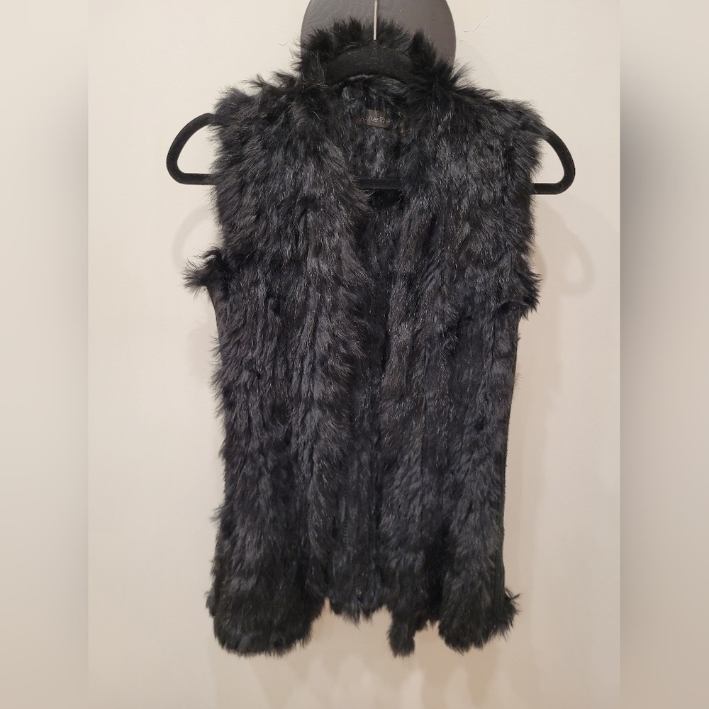 SOLD. Black fur vest